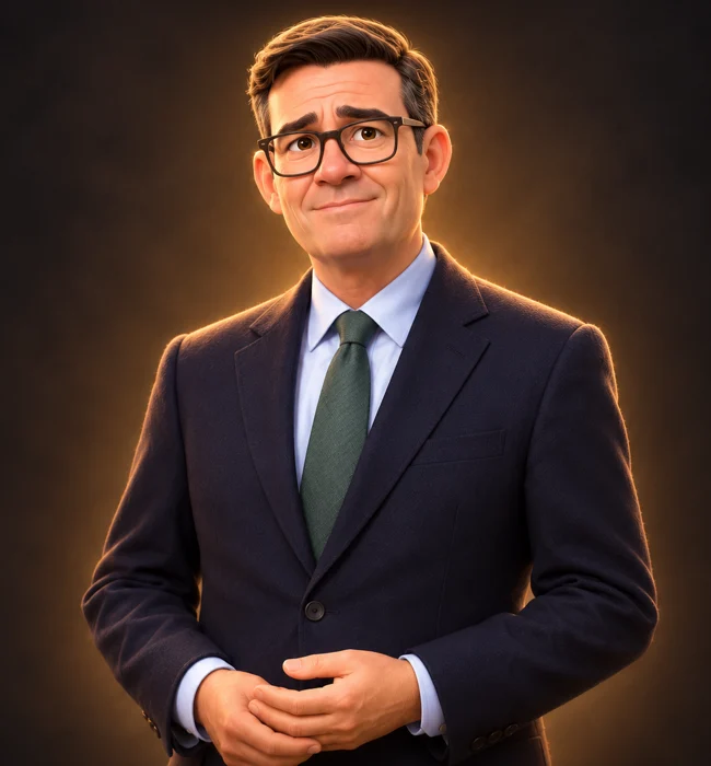 Approved cartoon portrait of Andy