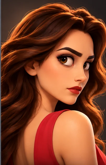 Approved cartoon portrait of Eyşan
