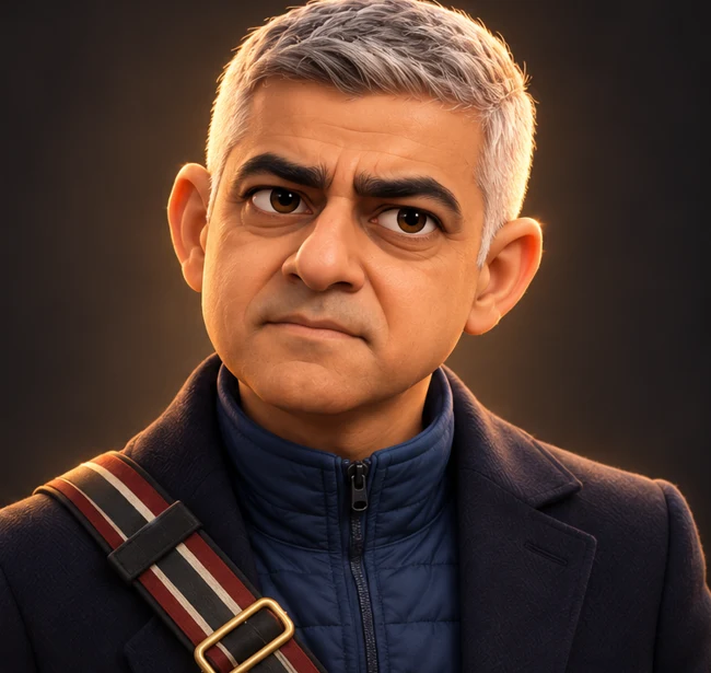 Approved cartoon portrait of Sadiq